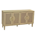 Aparador vintage de 4 puertas color beige, montaje para 1 persona