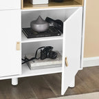 Armario de almacenamiento de 3 puertas con tirador de cuero – Azul / Rosa / Blanco, para 1 persona