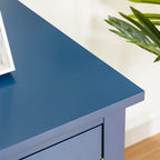Mueble de TV de 71" con puertas de cristal – Azul / Blanco / Verde