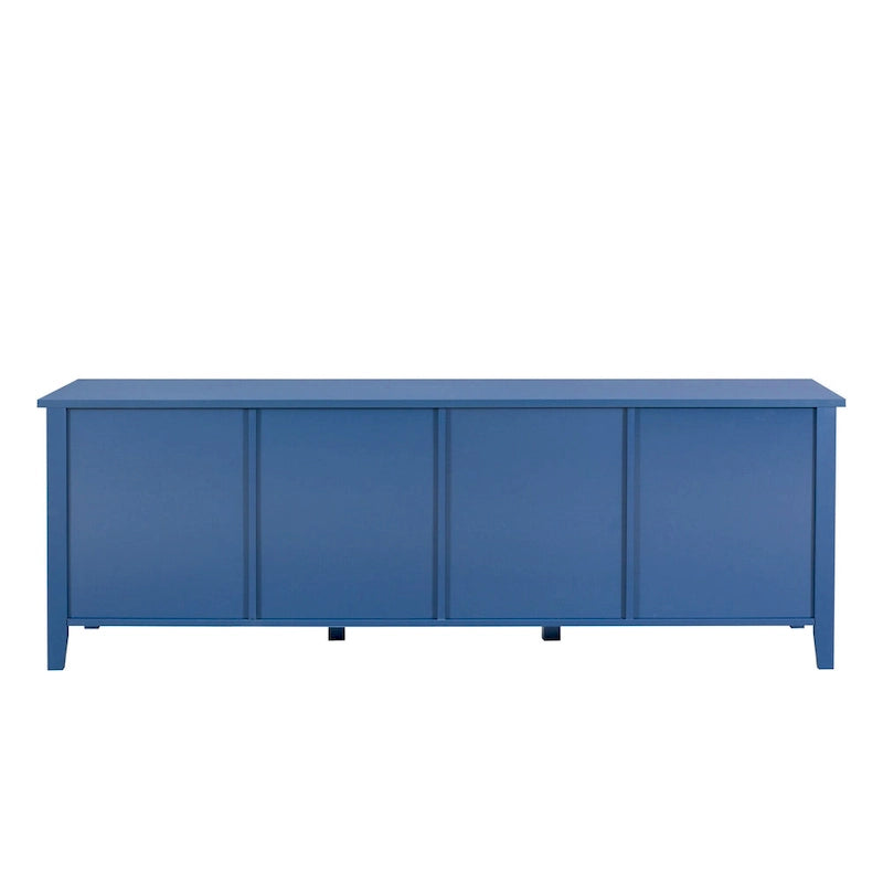 Mueble de TV de 71" con puertas de cristal – Azul / Blanco / Verde