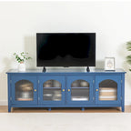 Mueble de TV de 71" con puertas de cristal – Azul / Blanco / Verde