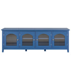Mueble de TV de 71" con puertas de cristal – Azul / Blanco / Verde