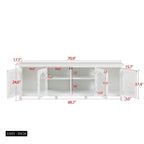 Mueble de TV de 71" con puertas de cristal – Azul / Blanco / Verde