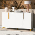 Armario de Almacenamiento de MDF Brillante – Negro / Azul Marino / Blanco, Individual, Salón y Estudio