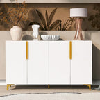 Armario de Almacenamiento de MDF Brillante – Negro / Azul Marino / Blanco, Individual, Salón y Estudio