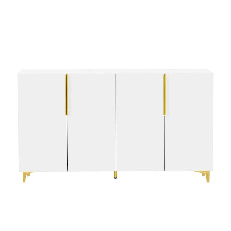 Armario de Almacenamiento de MDF Brillante – Negro / Azul Marino / Blanco, Individual, Salón y Estudio