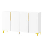 Armario de Almacenamiento de MDF Brillante – Negro / Azul Marino / Blanco, Individual, Salón y Estudio