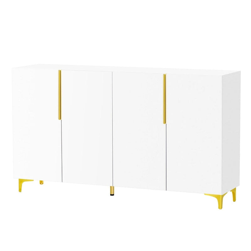 Armario de Almacenamiento de MDF Brillante – Negro / Azul Marino / Blanco, Individual, Salón y Estudio