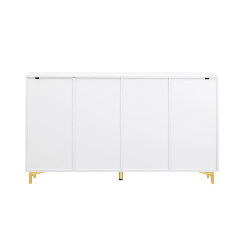 Armario de Almacenamiento de MDF Brillante – Negro / Azul Marino / Blanco, Individual, Salón y Estudio