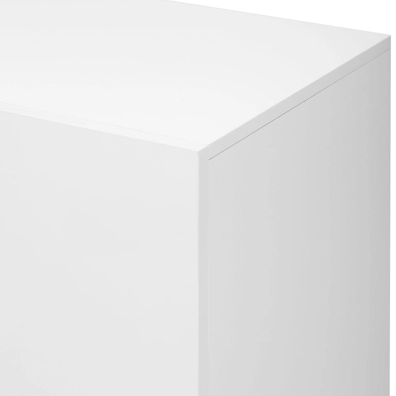 Armario de Almacenamiento de MDF Brillante – Negro / Azul Marino / Blanco, Individual, Salón y Estudio