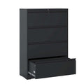 Archivador lateral de acero de 4 cajones (negro/blanco) – Oficina para 2 personas