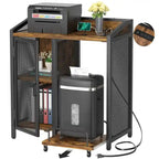 Estantería de Almacenamiento de 4 Niveles, Marrón Rústico / Roble Claro, Uso Individual – 52.1L x 48W x 125H cm