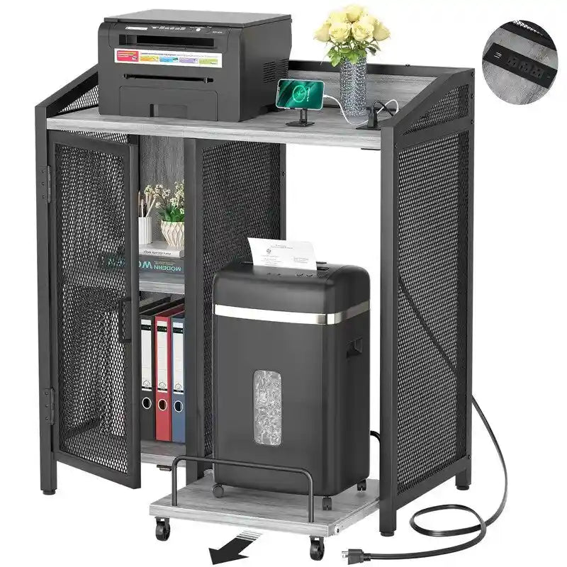 Estantería de Almacenamiento de 4 Niveles, Marrón Rústico / Roble Claro, Uso Individual – 52.1L x 48W x 125H cm