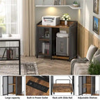 Estantería de Almacenamiento de 4 Niveles, Marrón Rústico / Roble Claro, Uso Individual – 52.1L x 48W x 125H cm