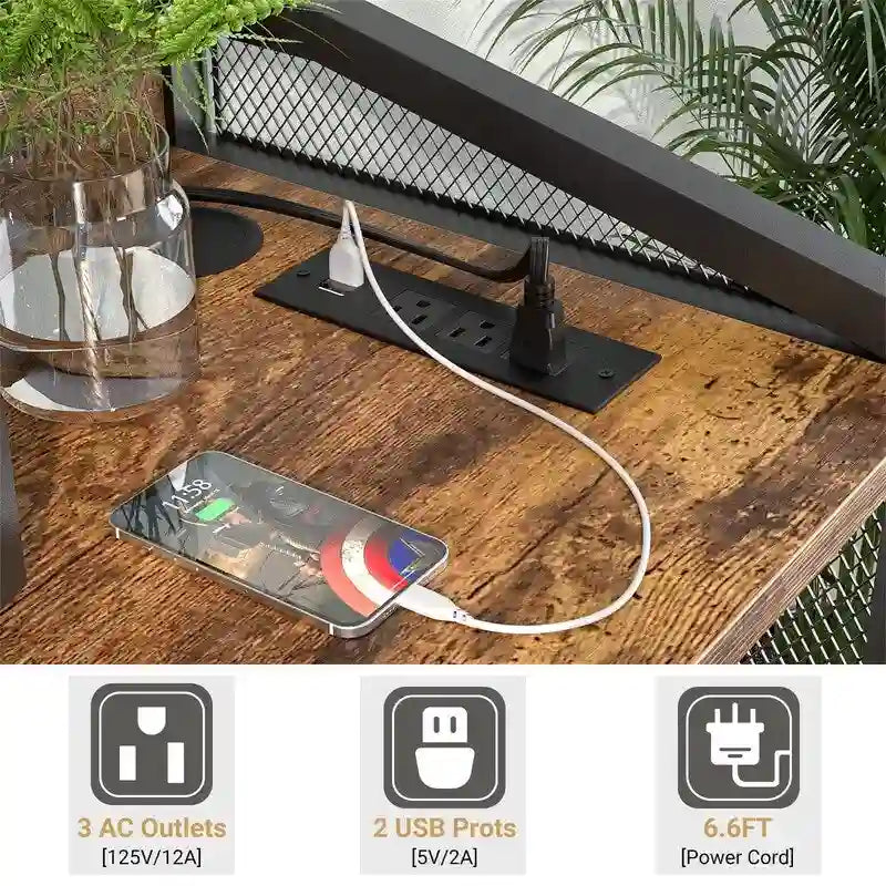 Estantería de Almacenamiento de 4 Niveles, Marrón Rústico / Roble Claro, Uso Individual – 52.1L x 48W x 125H cm