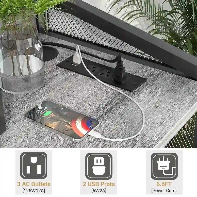 Estantería de Almacenamiento de 4 Niveles, Marrón Rústico / Roble Claro, Uso Individual – 52.1L x 48W x 125H cm