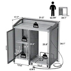 Estantería de Almacenamiento de 4 Niveles, Marrón Rústico / Roble Claro, Uso Individual – 52.1L x 48W x 125H cm