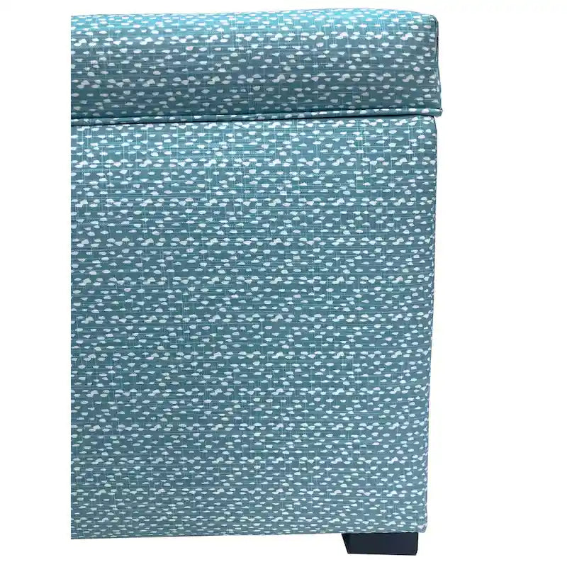 Silla de comedor tapizada con respaldo de ala en color marrón/azul, juego de 2