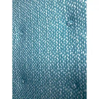 Silla de comedor tapizada con respaldo de ala en color marrón/azul, juego de 2