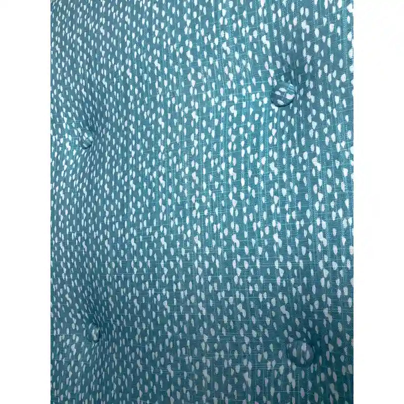 Silla de comedor tapizada con respaldo de ala en color marrón/azul, juego de 2