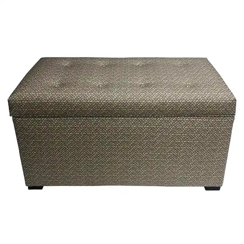 Silla de comedor tapizada con respaldo de ala en color marrón/azul, juego de 2