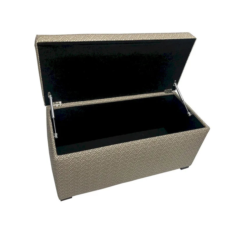 Silla de comedor tapizada con respaldo de ala en color marrón/azul, juego de 2