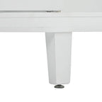 Aparador Armario Vintage Blanco con Puertas de Patrón Antiguo, 3 Estantes