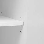 Aparador / Búfet de veta de madera blanco/azul marino con patas de metal - 2 puertas