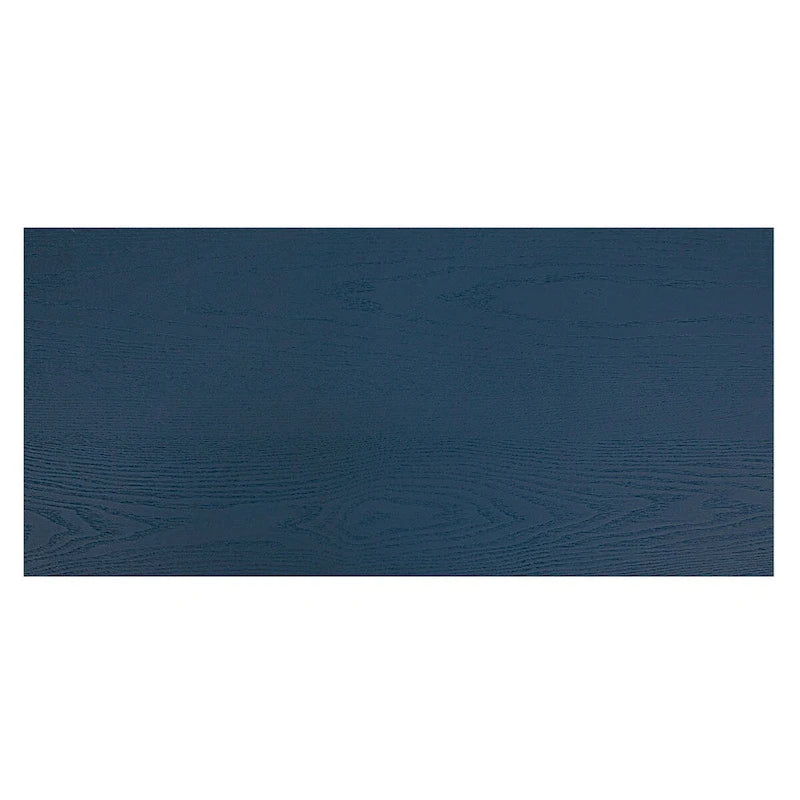 Aparador / Búfet de veta de madera blanco/azul marino con patas de metal - 2 puertas