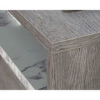 Archivador lateral de 2 cajones con estante abierto, tamaño carta/oficio, para 1 persona, modelo Chalk Oak