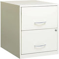 Archivador Metálico de 2 Cajones Color Blanco Perla – Tamaño Carta, 1 Persona