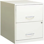 Archivador Metálico de 2 Cajones Color Blanco Perla – Tamaño Carta, 1 Persona
