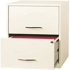 Archivador Metálico de 2 Cajones Color Blanco Perla – Tamaño Carta, 1 Persona