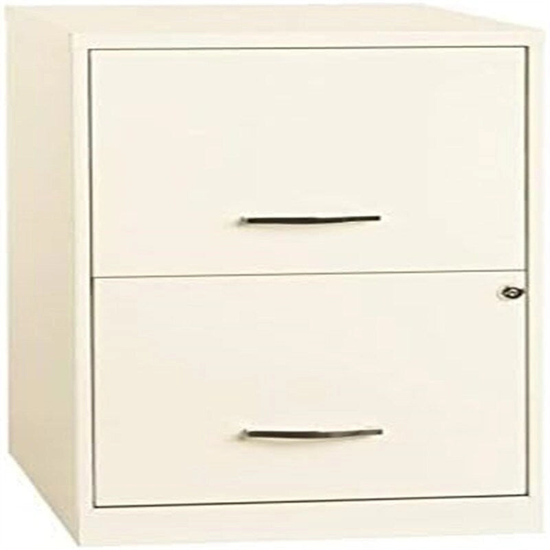 Archivador Metálico de 2 Cajones Color Blanco Perla – Tamaño Carta, 1 Persona