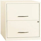 Archivador Metálico de 2 Cajones Color Blanco Perla – Tamaño Carta, 1 Persona