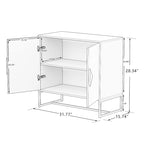 Aparador blanco de 2 puertas con tiradores cuadrados – Requiere montaje de 1 persona